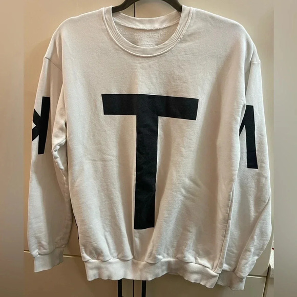 TAKESHY KUROSAWA space race T Letter Cotton Pullover Sweater Size S/m - Picture 1 of 5